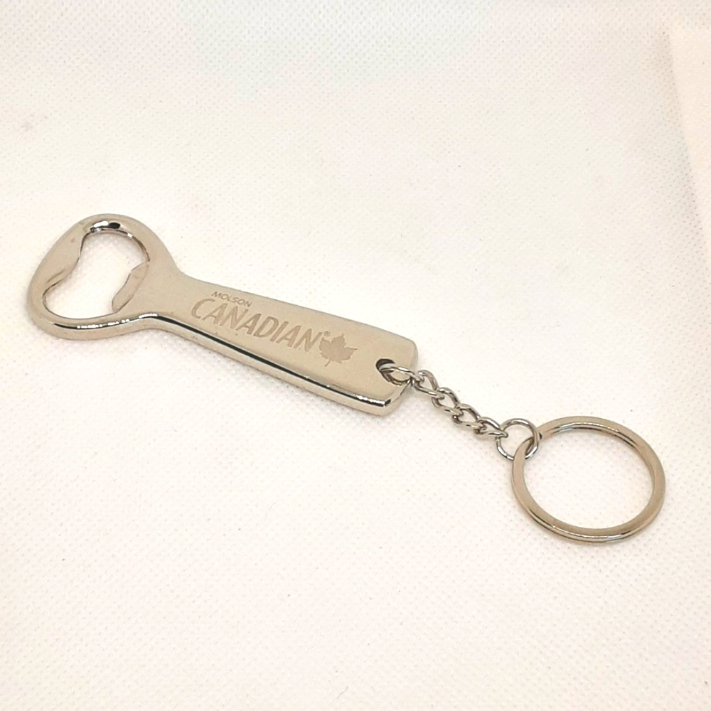 Molson Canadian John Molson Beer Bottle Opener Keychain Key Ring